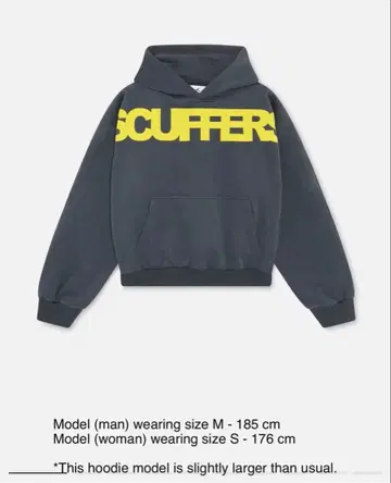 SCUFFERS 후드티 다크 그레이