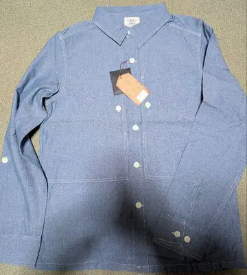 U.S.ARMY 디테일 샴브레이 셔츠 트리플 스티치 블루