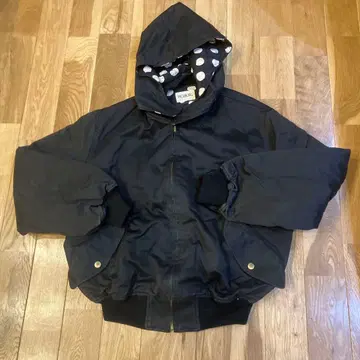 잉게보그 후드 부착 자켓 리버서블 블랙 도트