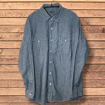 워크 데님 긴팔 샴브레이 셔츠 XL 사이즈 새상품급