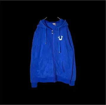 TRUE RELIGION 파랑 풀 집업 후드티 USA 제조