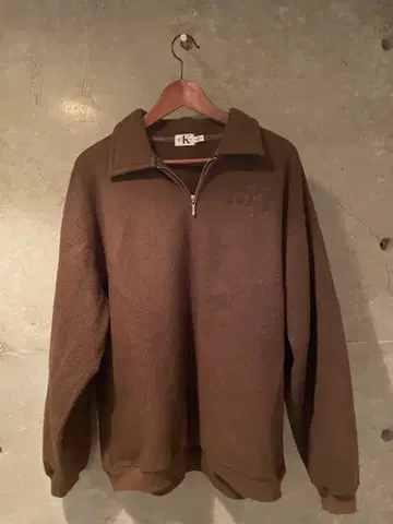 캘빈 클라인 브라운 집업 플리스