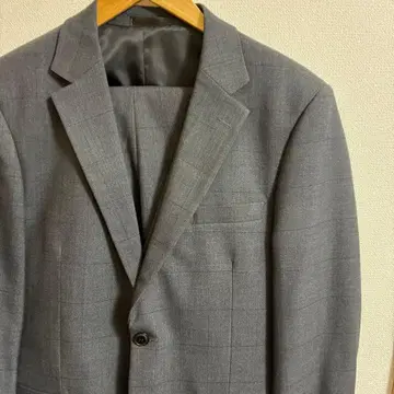 3세트 - 그레이 체크 무늬 비즈니스 정장 2버튼 (한국 노브랜드)