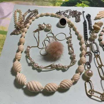 목걸이 세트 펄 비즈