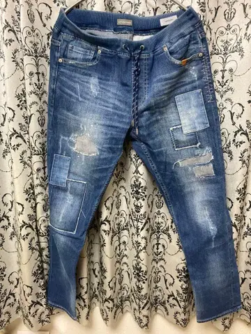 BAYFLOW 패치워크 스키니 데님