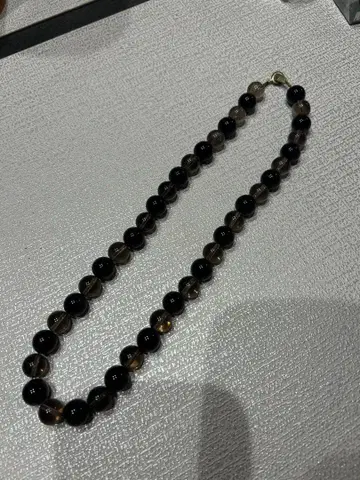 염주 목걸이 블랙 그레이 약 53cm 1cm 이상