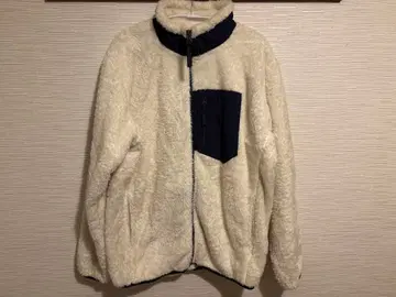 outdoor 아이보리 플리스 자켓