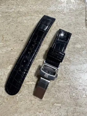 그랜드세이코 D 버클 크로커다일 벨트 20-18 SS