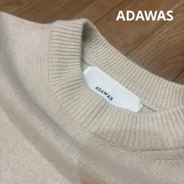 ADAWAS 캐시미어 블렌드 니트 베스트 베이지 화이트 bshop