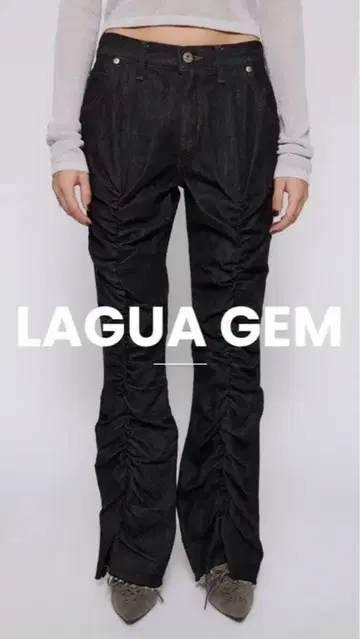 LAGUA GEM 데님 개더 XS