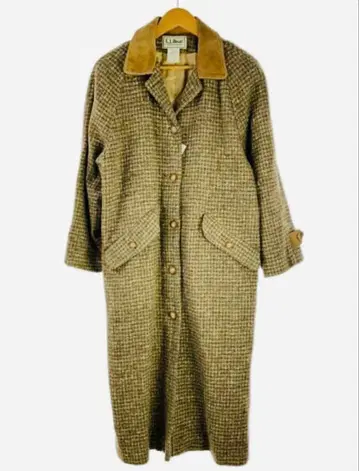 [레어] 80s~90s L.L.Bean 울 코트 하운드투스 체크 엘엘빈