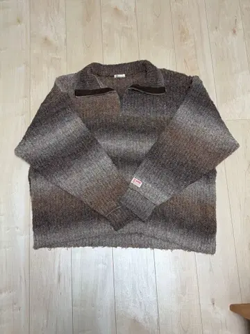 JaVa 하프 지퍼 스웨터 브라운 계열