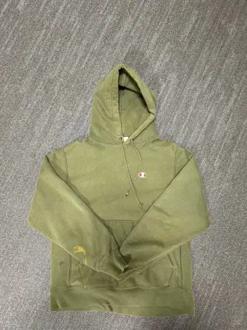 80sChampion 리버스 위브 올리브 그린 후드티