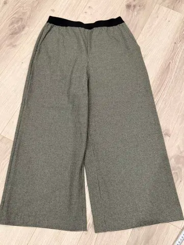 TABASA 체크 무늬 와이드 팬츠