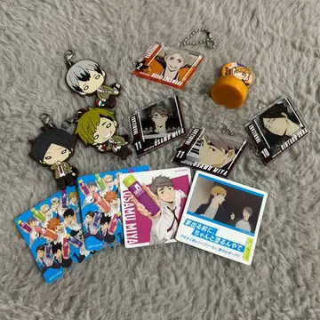 하이큐 미야 아츠무 미야 오사무 아크릴 키링과 카드 세트