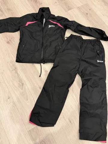 Srixon 여성용 우비 상하의 세트 M 블랙