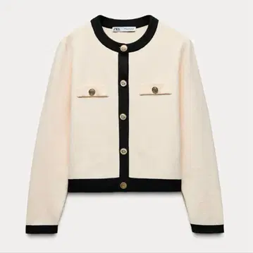 [ S 사이즈 ] ZARA 자라 골드 버튼 니트 가디건