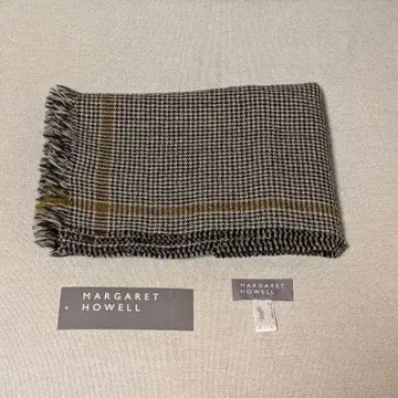 새상품급 MARGARET HOWELL 하운드 투스 머플러
