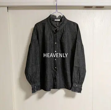 HEAVENLY 데님 프릴 셔츠