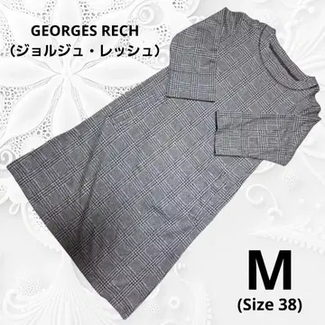 GEORGES RECH 글렌체크 저지 원피스 그레이 오피스