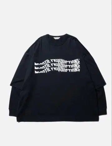 쿠티 블랙 로고 프린트 긴팔 티셔츠