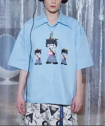 (완판템)a2o 러버 프린트 빅 반팔 셔츠