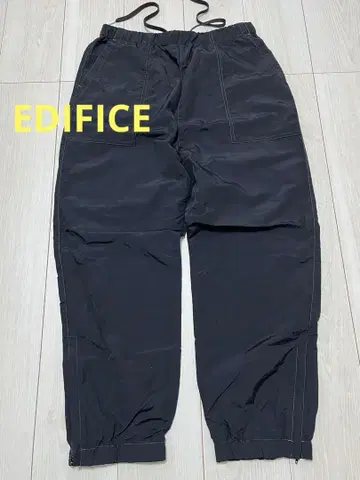 EDIFICE 에디피스 나일론 팬츠 이지 와이드 팬츠 블랙 M