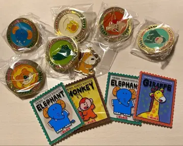 타베코 동물 핀 배지 우표풍 씰 참