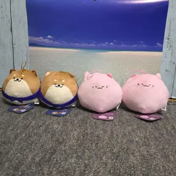 고양이 흉내 시바 흉내 마스코트 봉제 인형 전종 세트