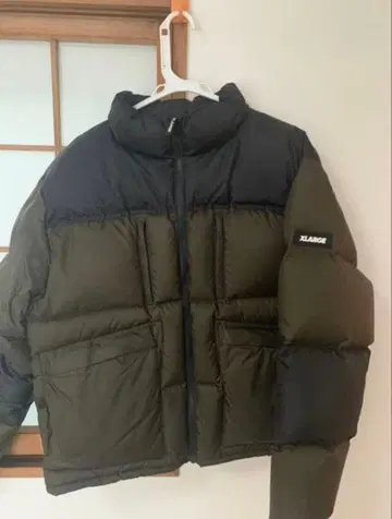 XLARGE 다운 자켓 L 블랙/올리브