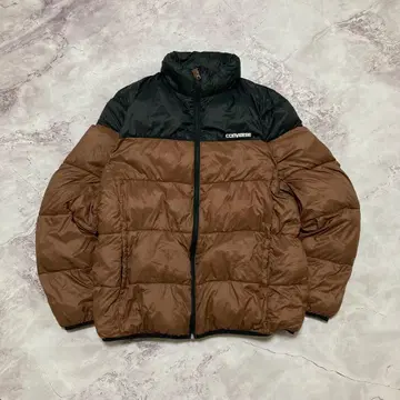 빈티지 CONVERSE 다운 자켓 바이컬러 다운 블루종