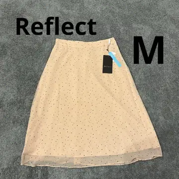새상품 Reflect 리플렉트 크리스탈 프린트 스커트 오렌지 M