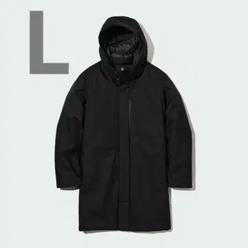 즉시 발송 미사용급 새상품급 하이브리드 다운 코트 블랙 L UNIQLO