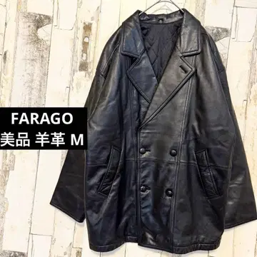 새상품급 FARAGO 양가죽 시프스킨 가죽 자켓 더블 버튼 M