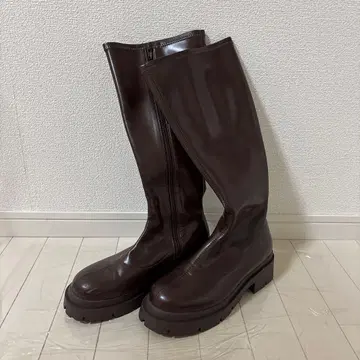 [ 가격 인하 가능 ] heather 롱 부츠 브라운