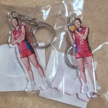 NEC 레드 로케츠 가와사키 사토 요시노 선수 아크릴 키링 2종 세트
