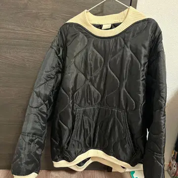 나일론 퀼팅 자켓 블랙