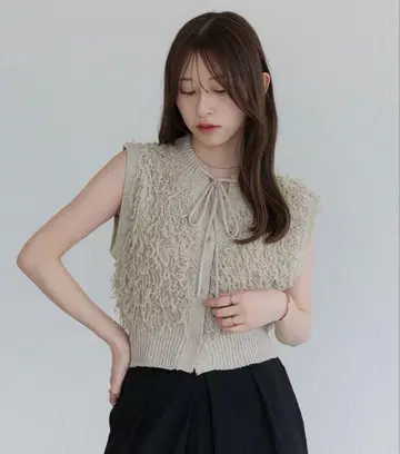 루프 프린지 니트 베스트 raffime