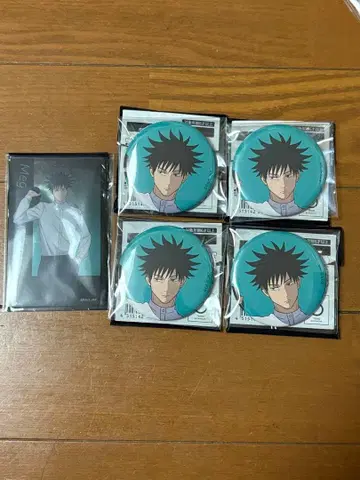 애니메이션 주술회전 주술회전전 후시구로 메구미 캔뱃지 클리어 카드