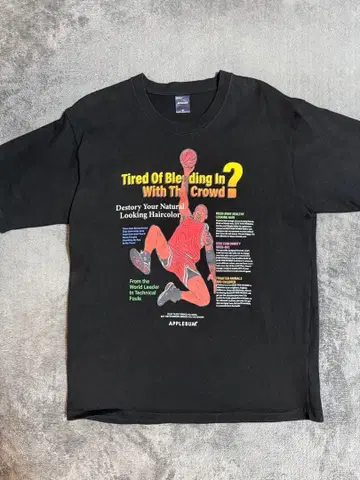 APPLEBUM 그래픽 프린트 T셔츠 블랙