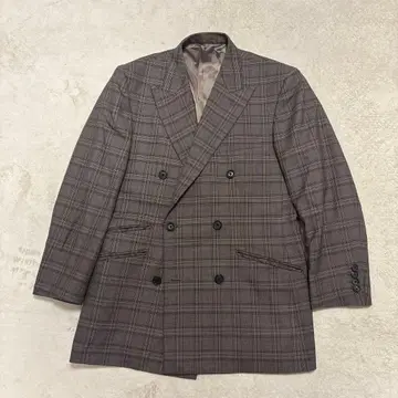 새상품급 MEN'S TENORAS 더블 테일러드 자켓 체크 L