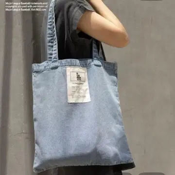 새상품 렙심 MLB 데님 토트백 다저스 LA 로고 포함