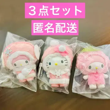 [ 당일 발송 ] 산리오 치비토모 키티 마이멜로디 키링 3개 세트