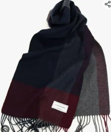 [하자품] SHIPS any 캐시미어 패널 머플러 CASHMERE100