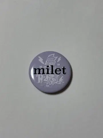 레이디클레 / RADIO CRAZY / 캔뱃지 / milet