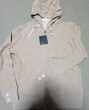 Healthknit 베이지 풀 집업 후드티 세퍼레이트 포켓 베이지