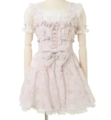 리즈리사 로즈리본 쉬폰 원피스 핑크