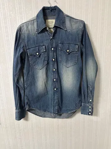 FOB FACTORY F3152 USED 가공 웨스턴 데님 셔츠 S
