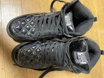 멜킨 데님 블랙 하이컷 스니커즈