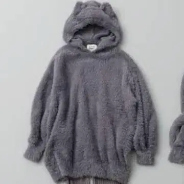 젤라또피케 고양이 보송보송 빅 후드티 니트 룸웨어